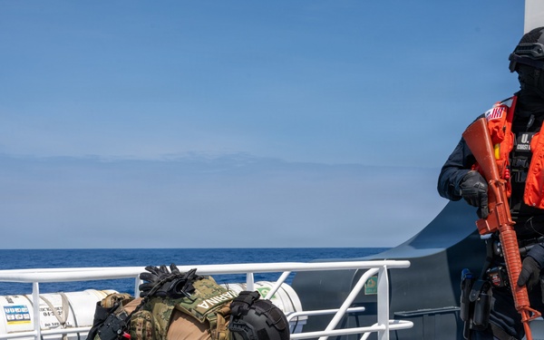 U.S. Coast Guard and Mexican Navy conduct non-compliant vessel boarding training with Philippine Coast Guard during RIMPAC 2026