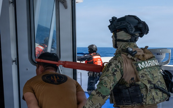 U.S. Coast Guard and Mexican Navy conduct non-compliant vessel boarding training with Philippine Coast Guard during RIMPAC 2026