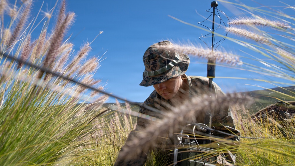 Communications Marines with 15th MEU set up high frequency antenna
