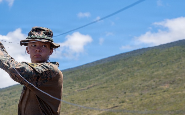 Communications Marines with 15th MEU set up high frequency antenna