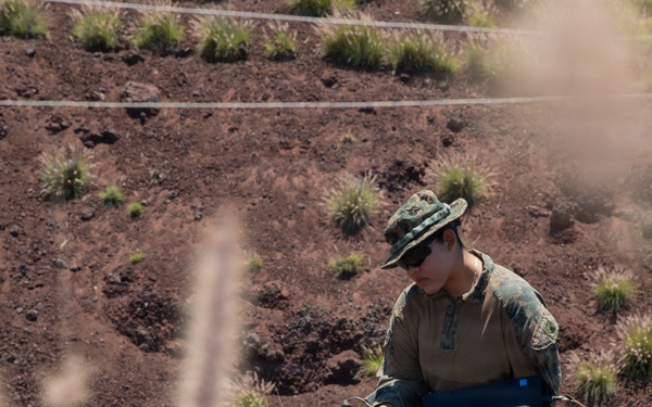 Communications Marines with 15th MEU set up high frequency antenna