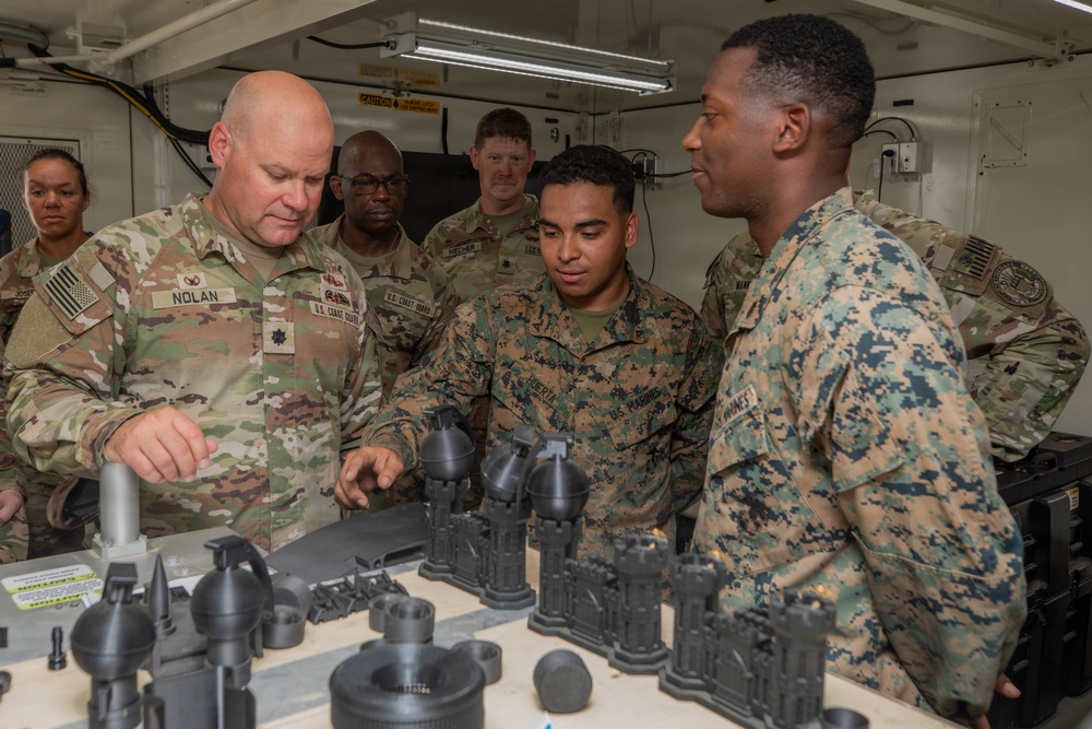 U.S Marines with 3d Marine Logistics Group showcase 3D Printing Capabilities to the U.S. Coast Guard at CJLOTS 26