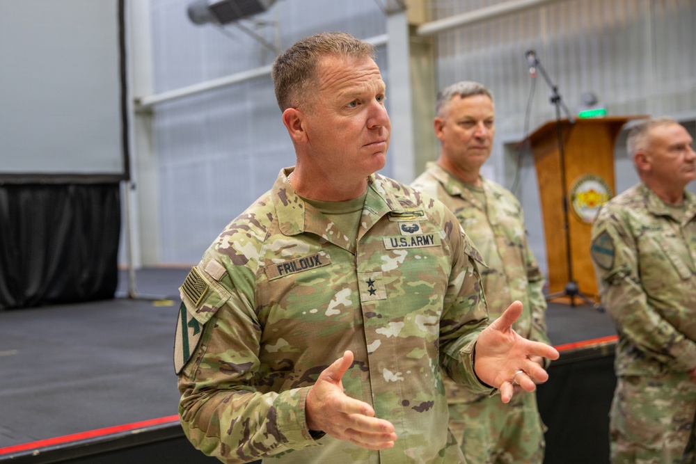 Maj. Gen. Thomas C. Friloux visits 2228th Military Police Company at MKAB, Romania