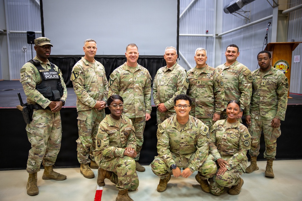 Maj. Gen. Thomas C. Friloux visits 2228th Military Police Company at MKAB, Romania