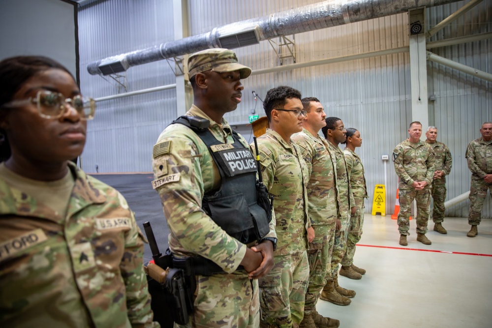 Maj. Gen. Thomas C. Friloux visits 2228th Military Police Company at MKAB, Romania