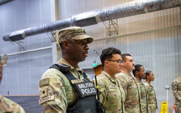 Maj. Gen. Thomas C. Friloux visits 2228th Military Police Company at MKAB, Romania