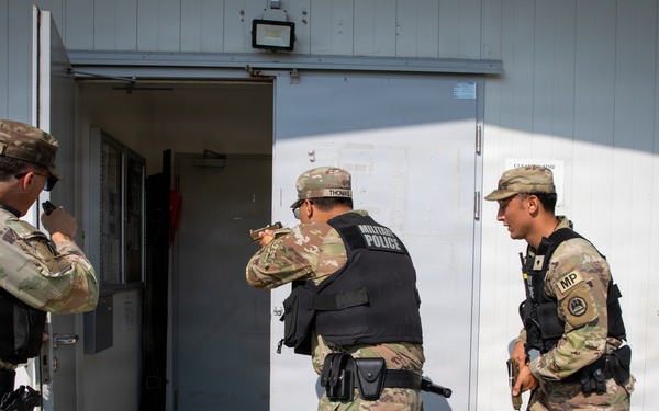 2228th Military Police Company conduct active shooter response training at MKAB, Romania
