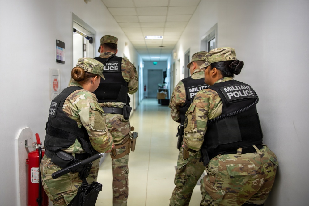 2228th Military Police Company conduct active shooter response training at MKAB, Romania