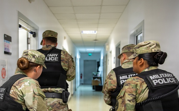 2228th Military Police Company conduct active shooter response training at MKAB, Romania