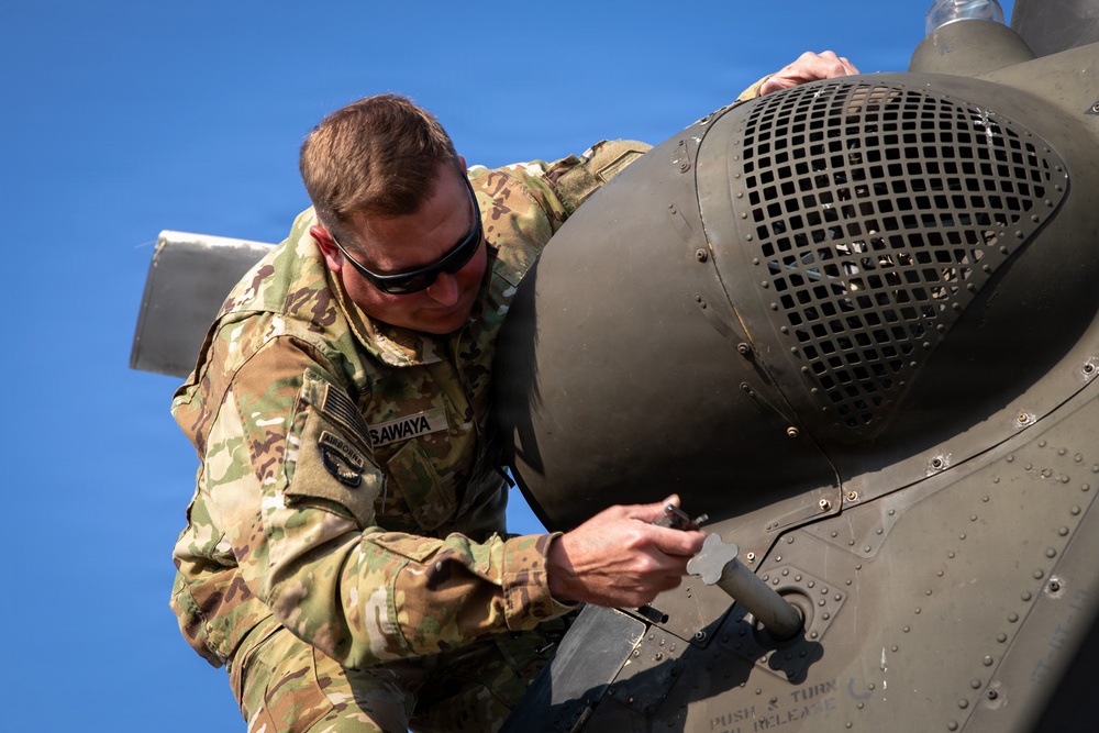 1st Combat Aviation Brigade conducts flight operations