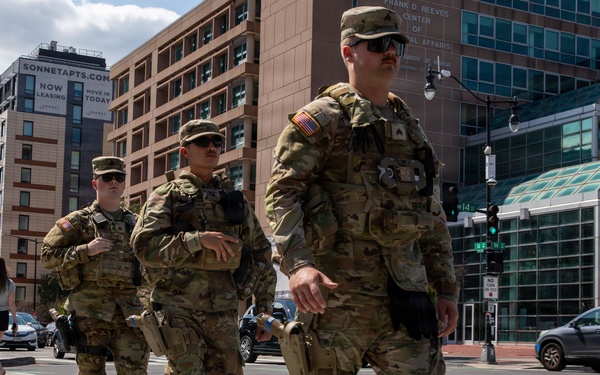 U.S. National Guardsmen Assigned to JTF-DC Presence Patrol