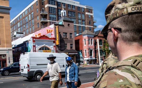 U.S. National Guardsmen Assigned to JTF-DC Presence Patrol