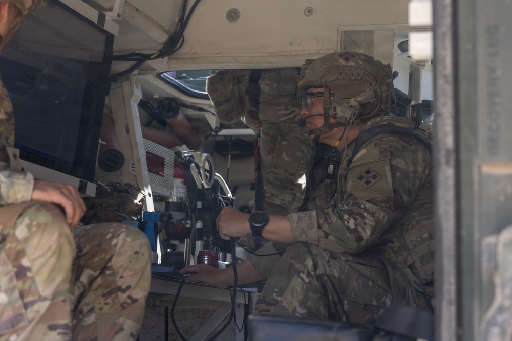 4ID Soldiers conduct training during Project Convergence Capstone 6