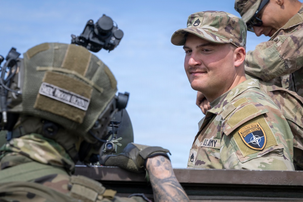 U.S. Army and NATO Soldiers participate in the in the Battle of Tanks in Poland