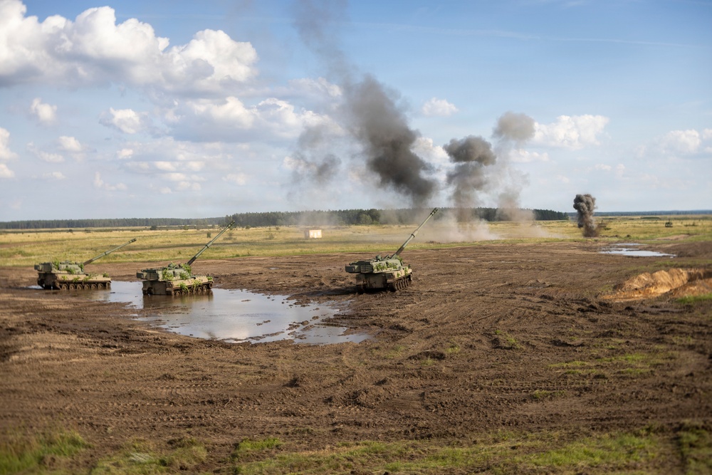 U.S. Army and NATO Soldiers participate in the in the Battle of Tanks in Poland