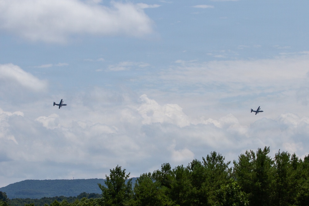 130th Airlift Wing C-130Js Conduct Flyover at National Jamboree