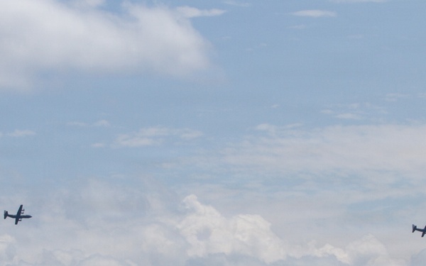 130th Airlift Wing C-130Js Conduct Flyover at National Jamboree