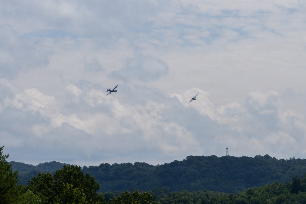 130th Airlift Wing C-130Js Conduct Flyover at National Jamboree