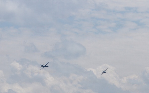 130th Airlift Wing C-130Js Conduct Flyover at National Jamboree