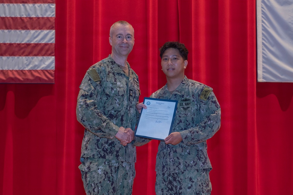 CFAY Holds All Hands and Awards at Quarters