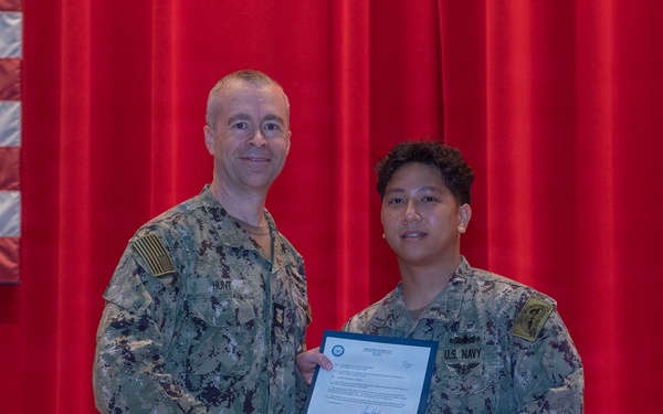 CFAY Holds All Hands and Awards at Quarters