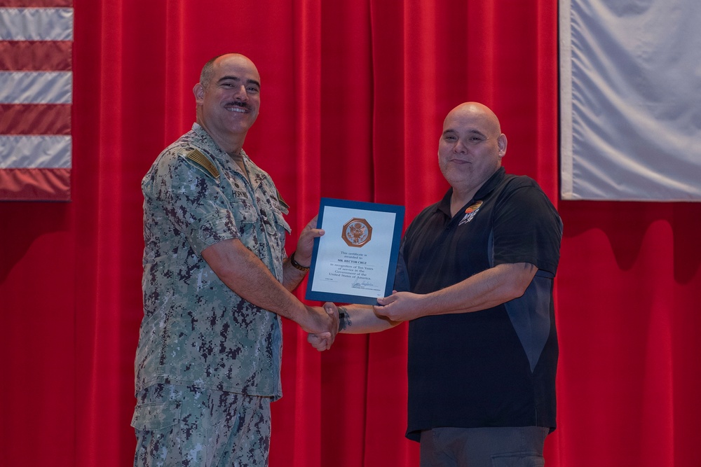 CFAY Holds All Hands and Awards at Quarters