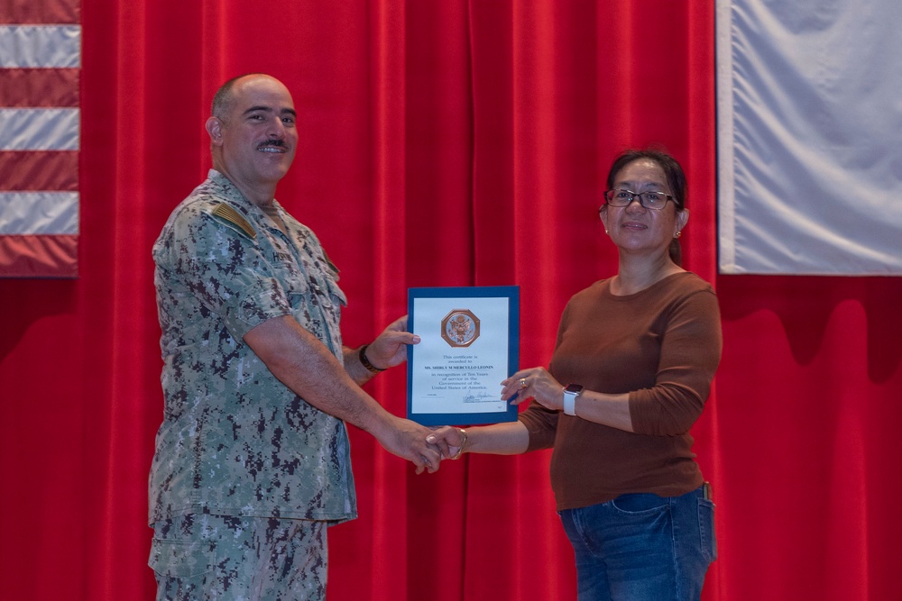 CFAY Holds All Hands and Awards at Quarters
