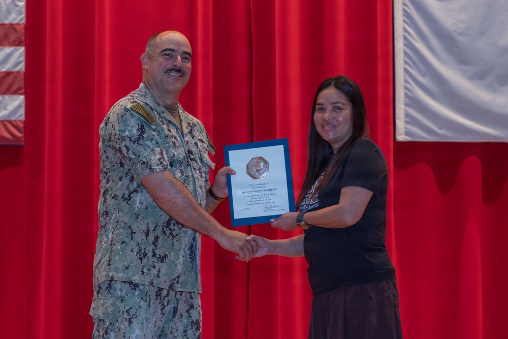 CFAY Holds All Hands and Awards at Quarters