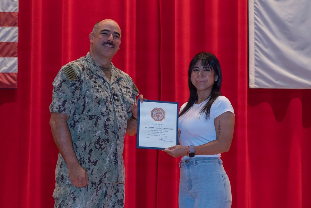 CFAY Holds All Hands and Awards at Quarters