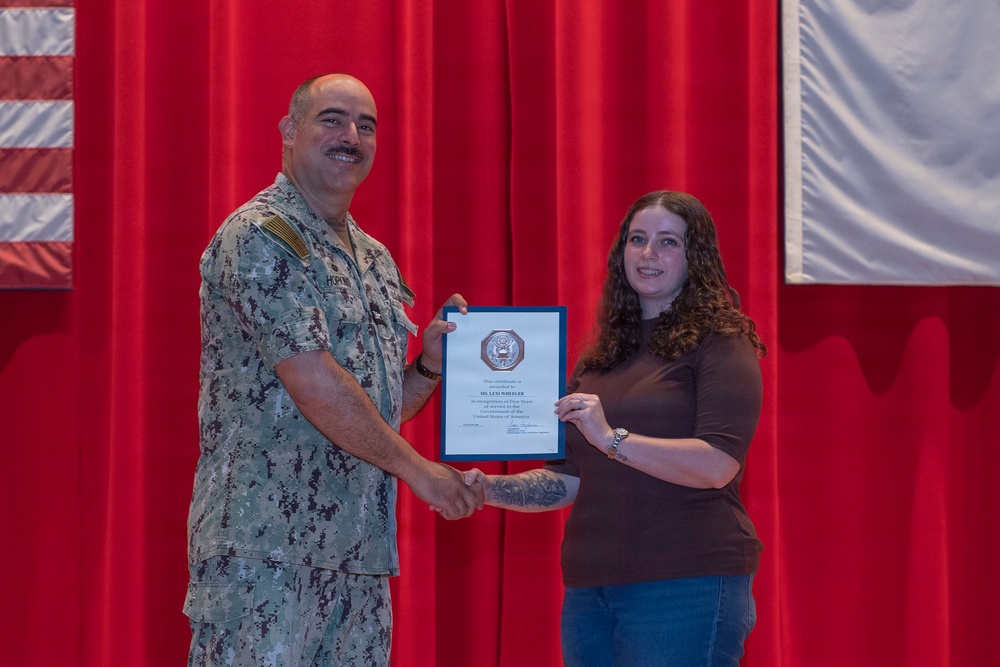 CFAY Holds All Hands and Awards at Quarters