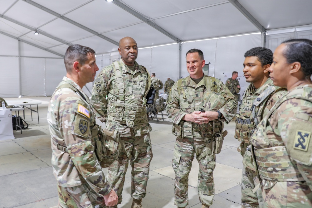 Talking with the troops
