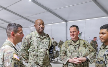 Talking with the troops