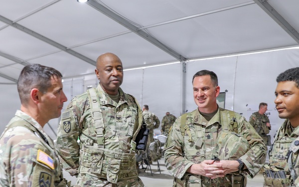 Talking with the troops