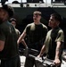 USS Rushmore ports and off-loads troops and equipment