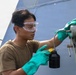 John Finn conducts maintenance