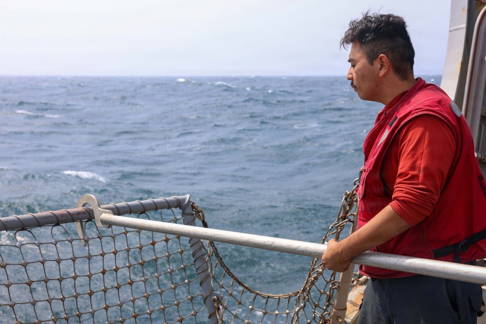 John Finn Conducts Flight Quarters