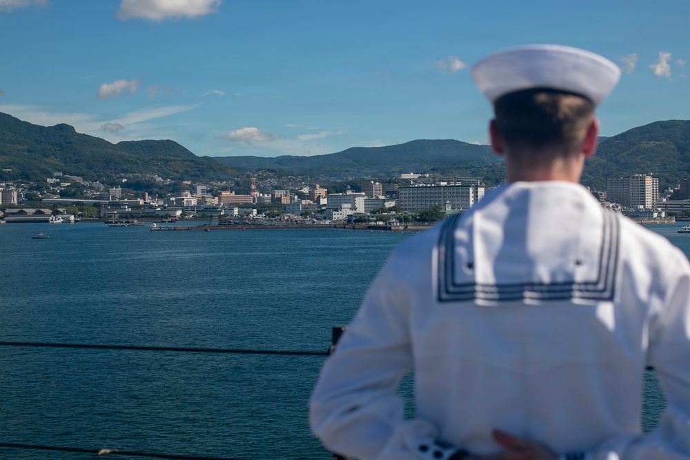 USS Tripoli (LHA 7) Returns to Sasebo, Japan