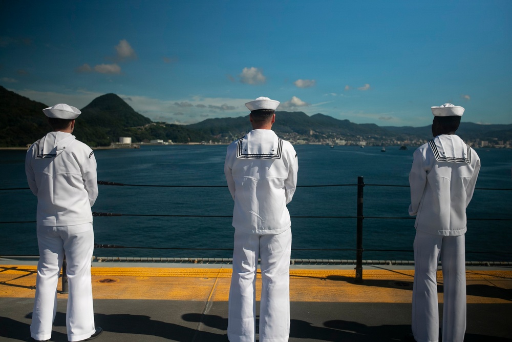 USS Tripoli (LHA 7) Returns to Sasebo, Japan