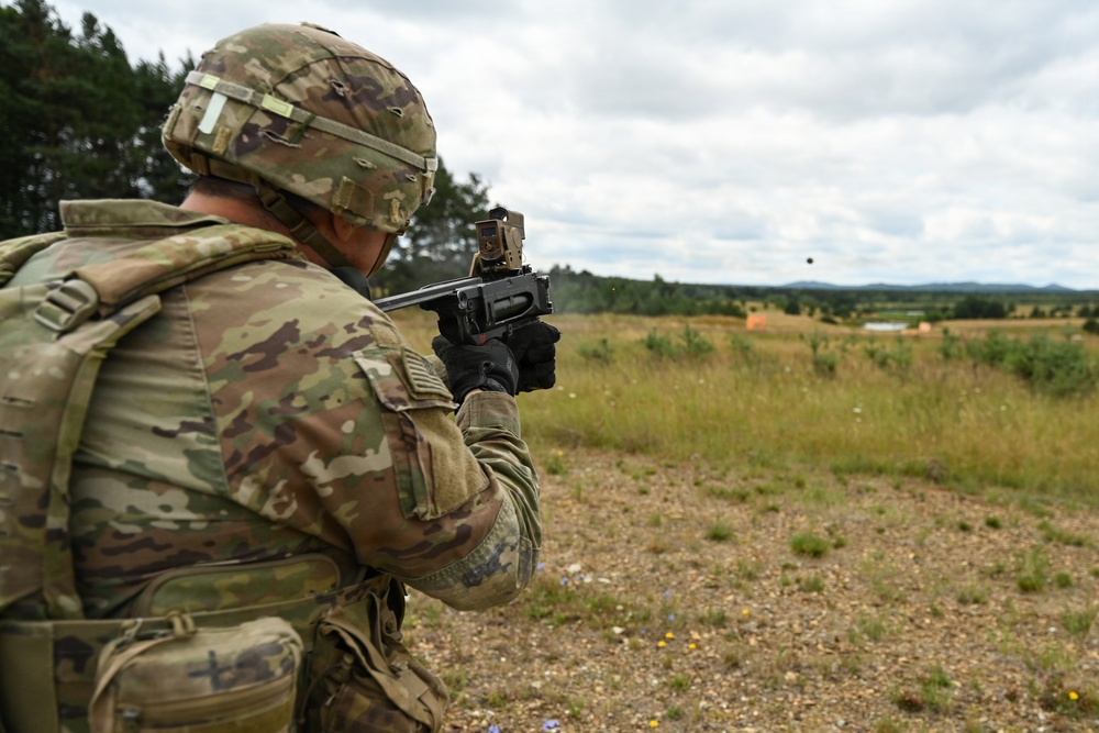Ghost Troop 2/2CR fire M320 grenade launchers