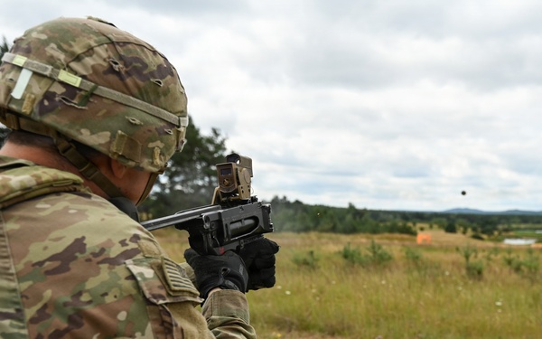 Ghost Troop 2/2CR fire M320 grenade launchers