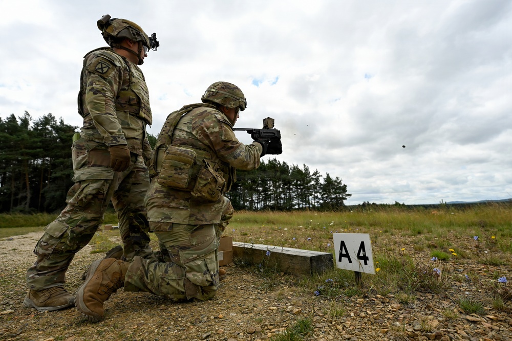Ghost Troop 2/2CR fire M320 grenade launchers