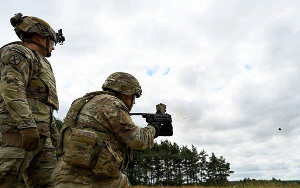 Ghost Troop 2/2CR fire M320 grenade launchers