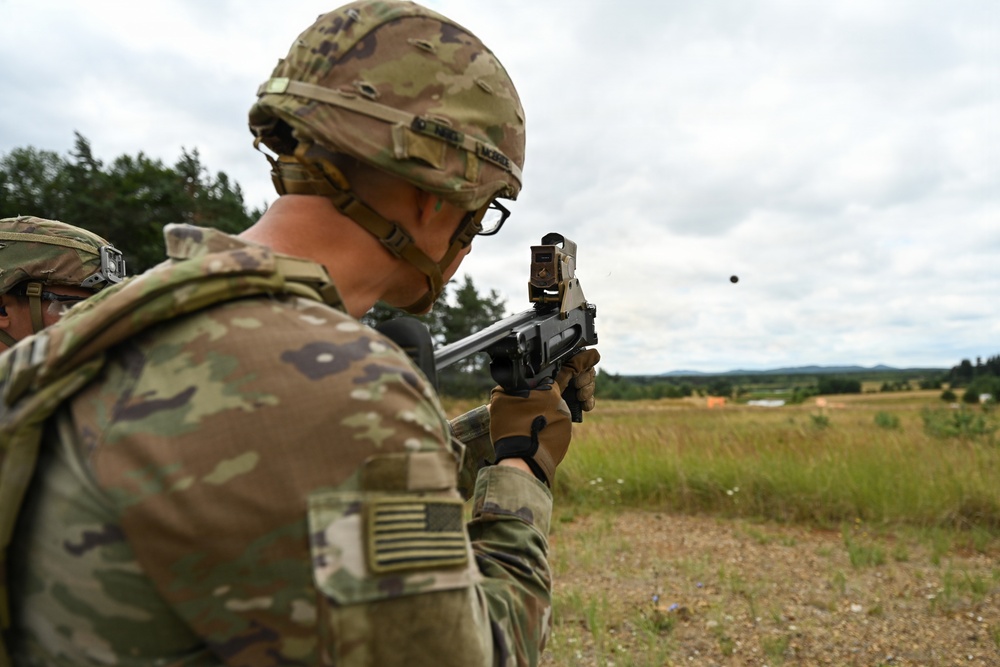 Ghost Troop 2/2CR fire M320 grenade launchers