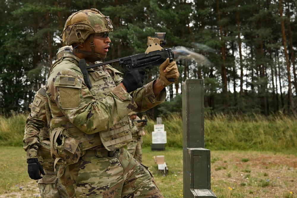 Ghost Troop 2/2CR fire M320 grenade launchers