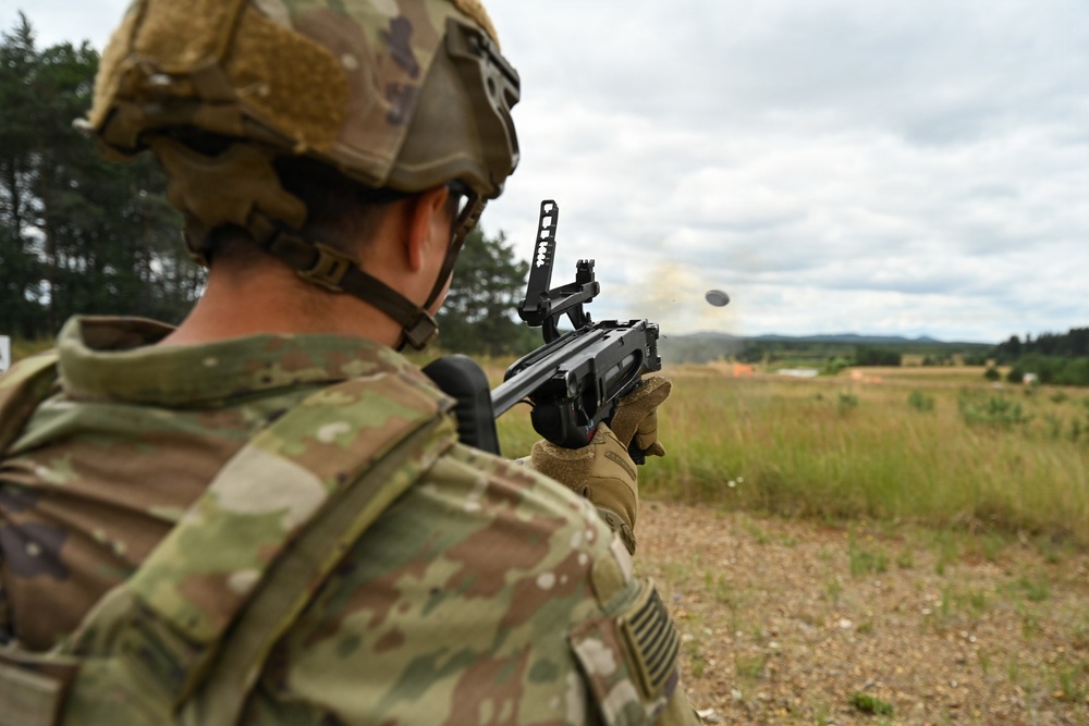 Ghost Troop 2/2CR fire M320 grenade launchers