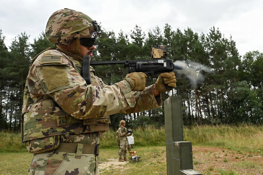 Ghost Troop 2/2CR fire M320 grenade launchers