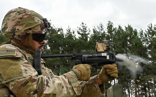 Ghost Troop 2/2CR fire M320 grenade launchers