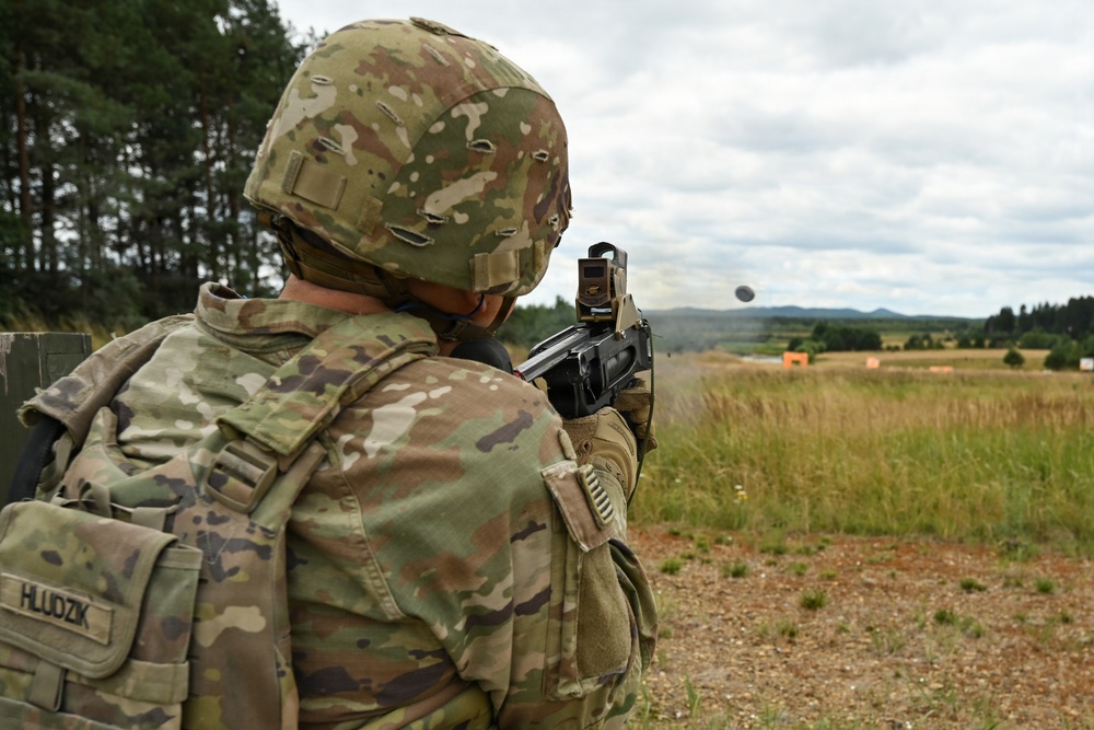 Ghost Troop 2/2CR fire M320 grenade launchers