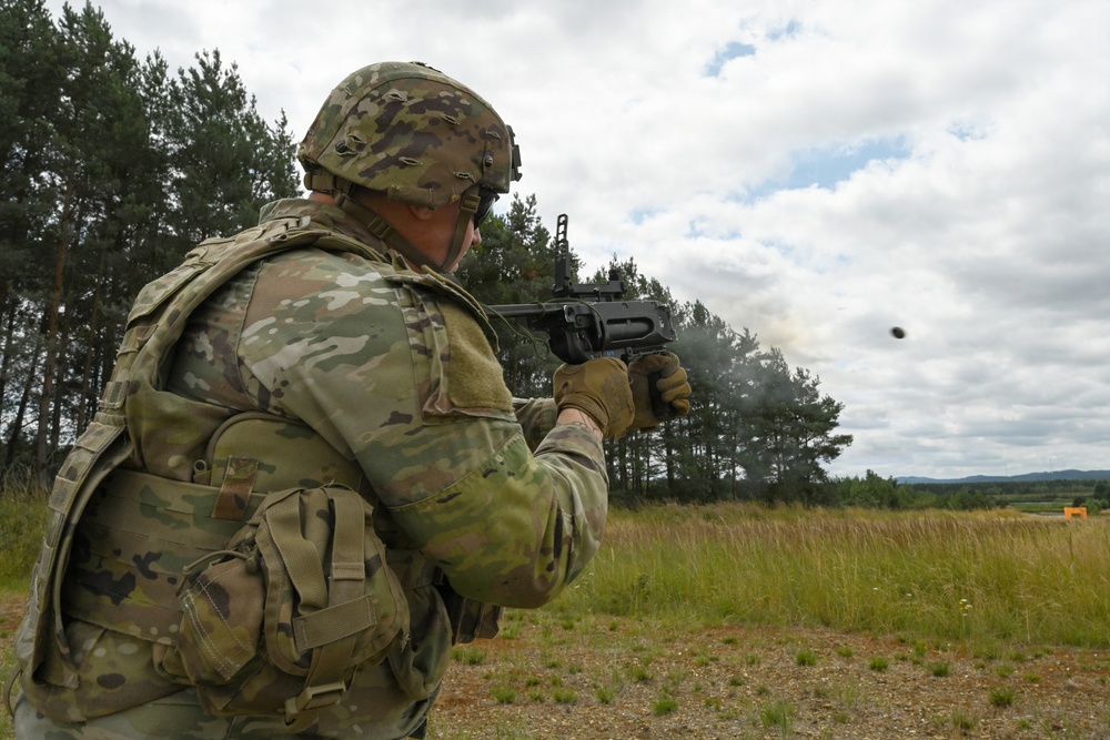 Ghost Troop 2/2CR fire M320 grenade launchers
