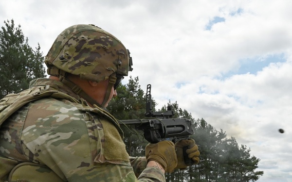 Ghost Troop 2/2CR fire M320 grenade launchers